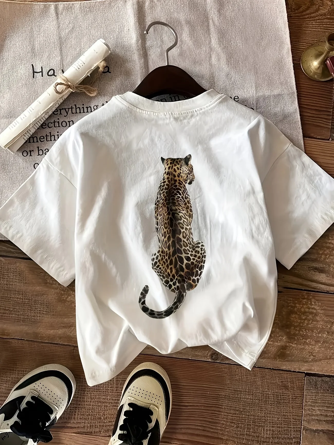 Cool Leopard Graphic T-Shirt Men Women Realistic Animal Print Short Sleeve Tee Summer Casual Top Harajuku Style Streetwear