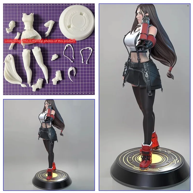 

LindenKing Garage Kits A738 3D Customize Product Scale Tifa Figure GK Model Self-assembled Collections To Character Modelers