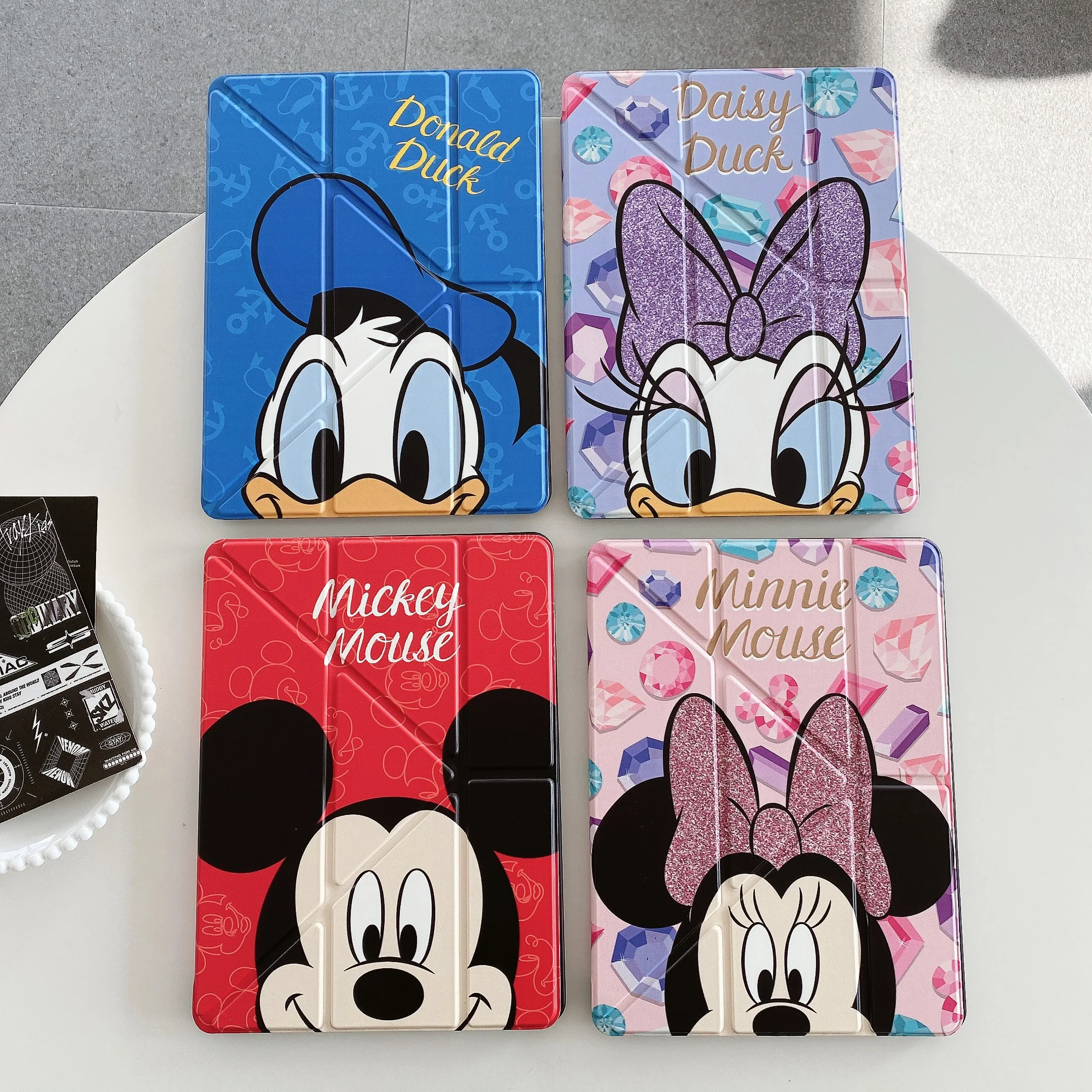 

Disney Mickey Mouse/Donald Duck Tablet Case For iPad Air 4 5 2020 2021 iPad 10.2 8th 9th12.9 Case iPad Pro 11 Mini 6 7 8.3inch