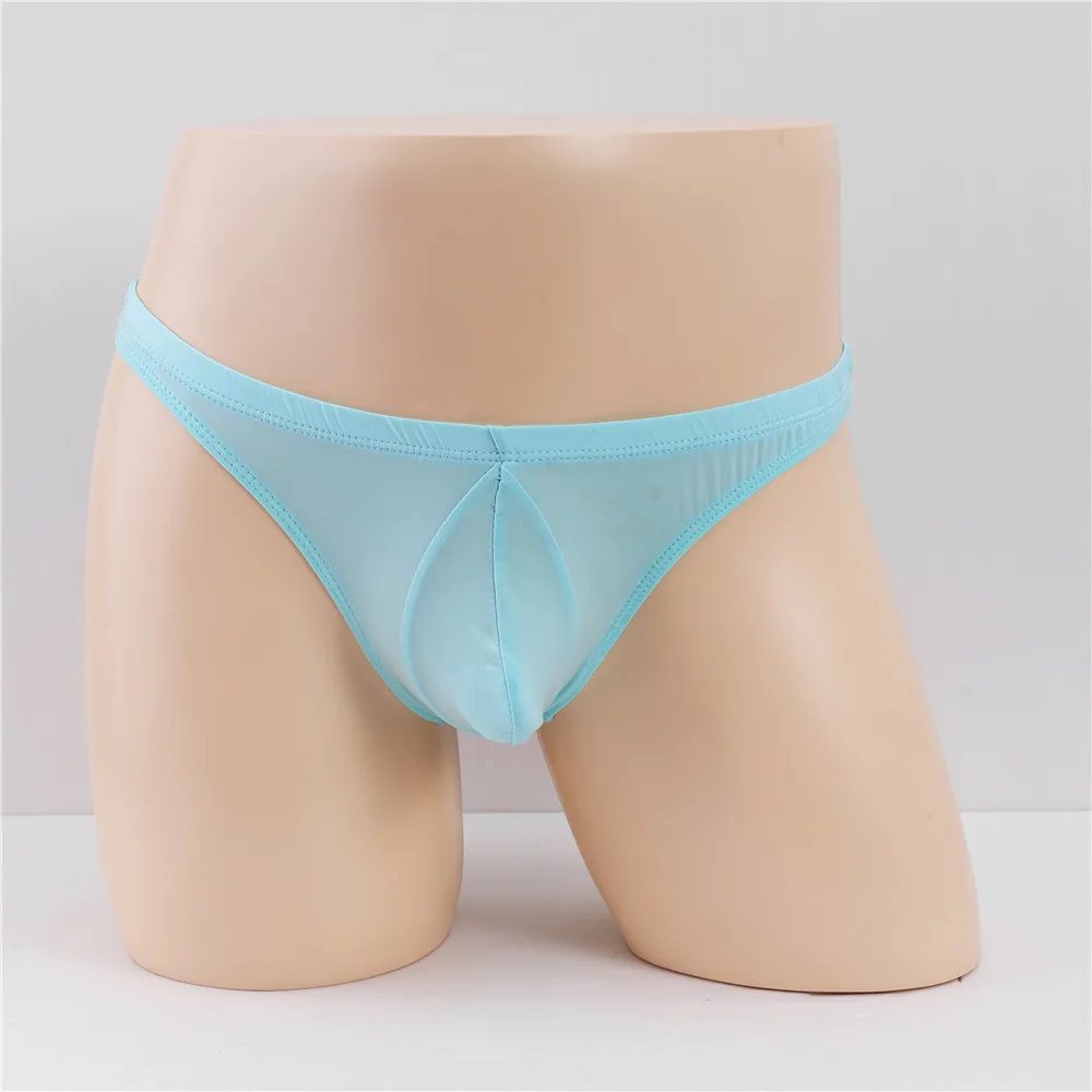 

Трусы из ледяного шелка для мужчин, сексуальное прозрачное U-образное выпуклое нижнее белье, ультратонкие быстросохнущие крутые трусы для геев, эротические трусы с подтяжкой бедер