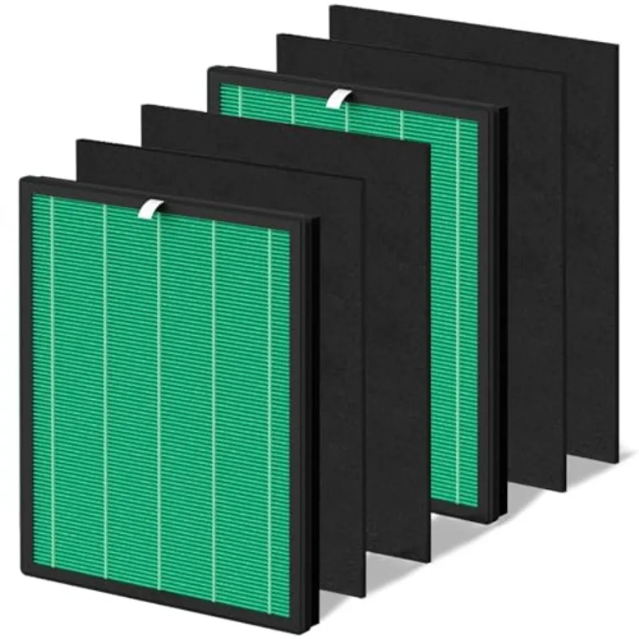 

2 Sets Filter Replacement for Coway Airmega 160 W 160(K) Air Purifier 2 Green True HEPA and 4 Active Carbon Filter AP-1019C-FP