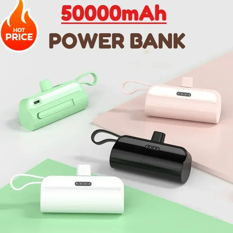 10000mAh Mini Portable Power Bank External Battery Plug Play Power Bank Type C Fast Effective Charger For iPhone Samsung Huawei