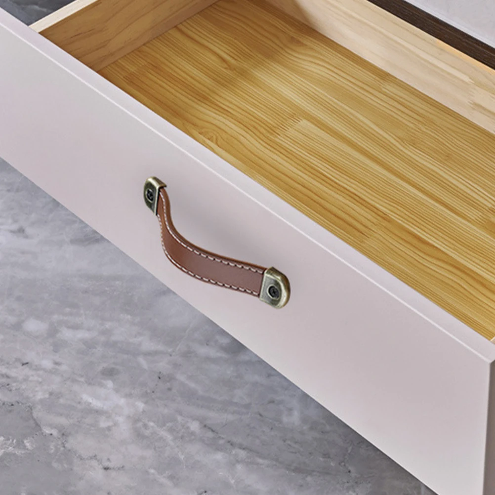 

6 Drawer Pulls Copper Cabinet Door Handles Durable Dresser Knobs Wardrobe Closet Furniture Hardware