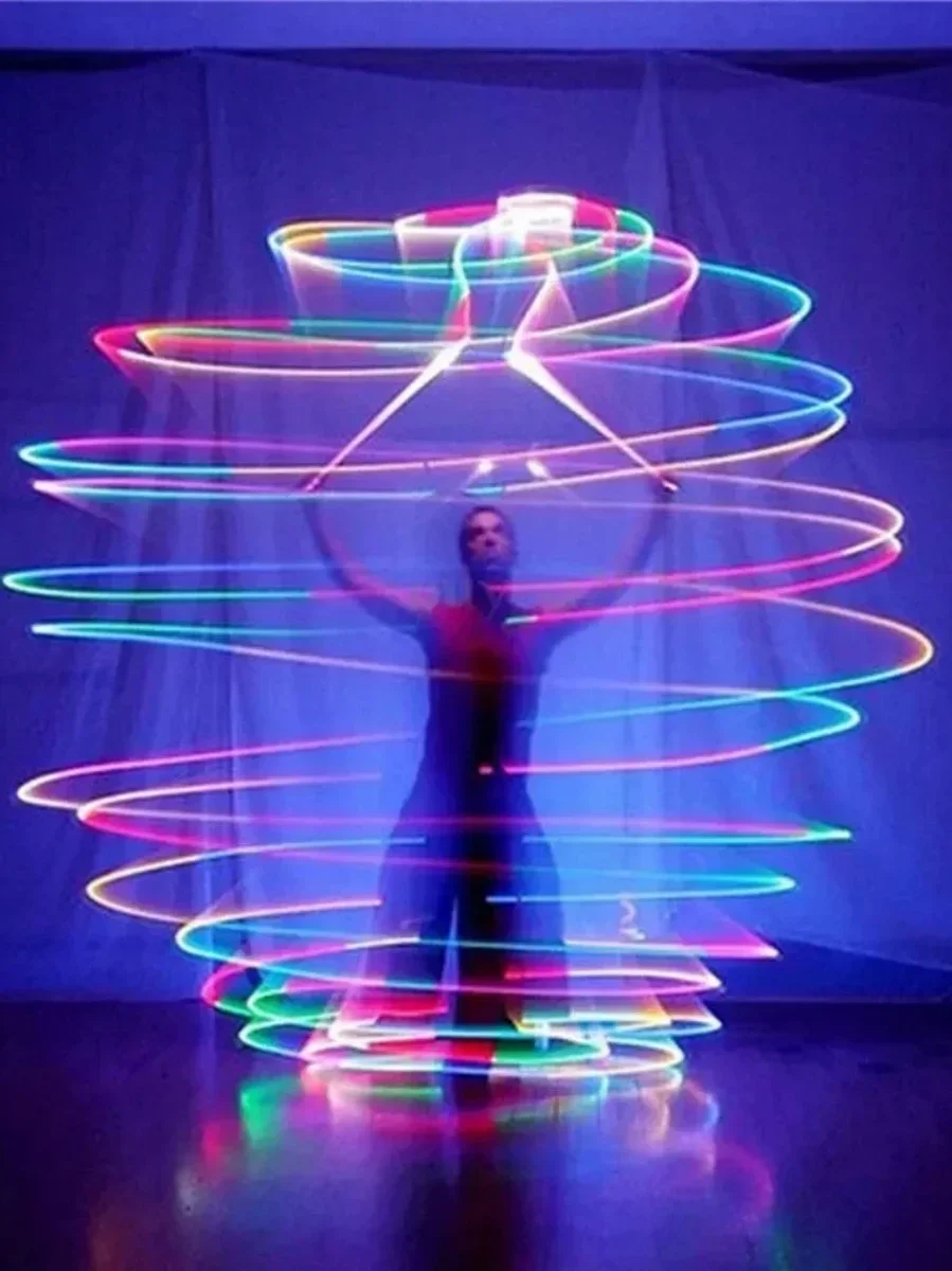 Boule LED boules de Performance sur scène danse du ventre LED accessoires multicolores enfants lueur POI boule lancée accessoire danse du ventre