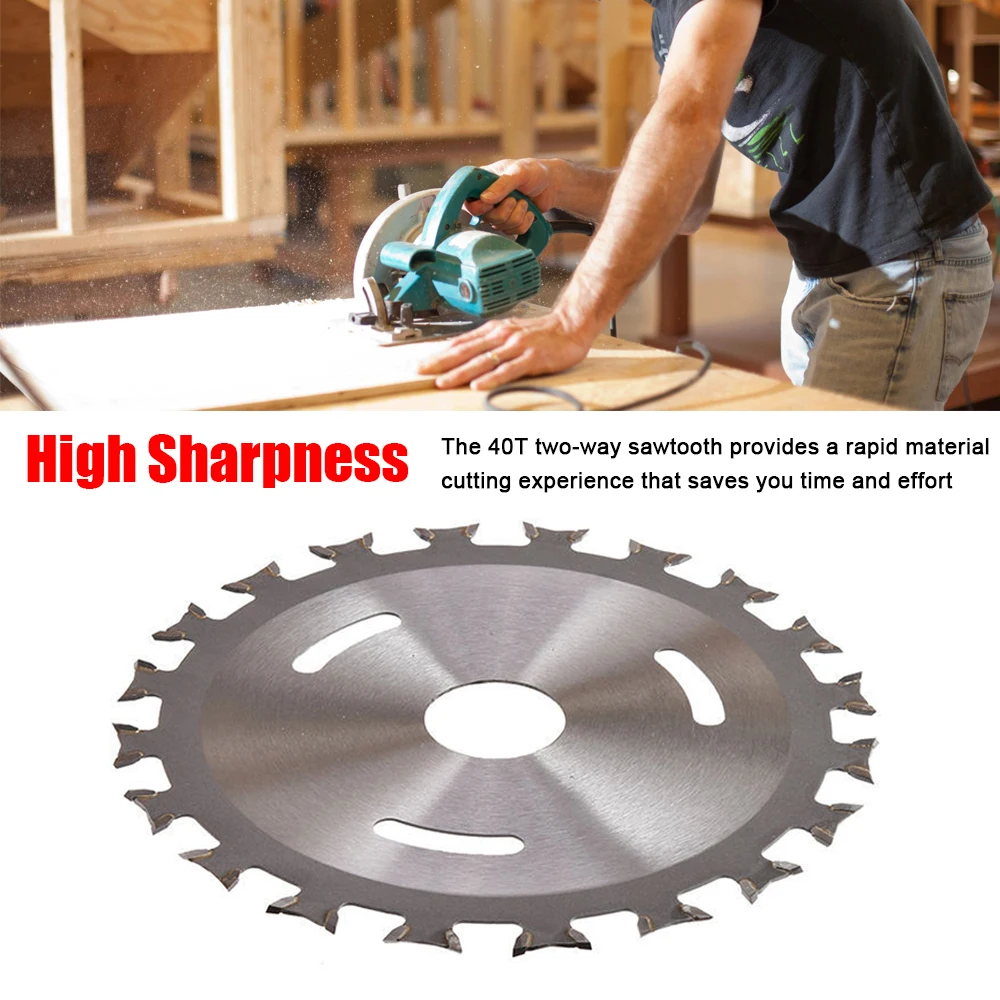 Double Side Saw Blade Multifunctional Wood Cutting Disc 1.8mm Thin Woodboard 110mm Diameter 20mm Bore 40T Cutting Disc Sawblade