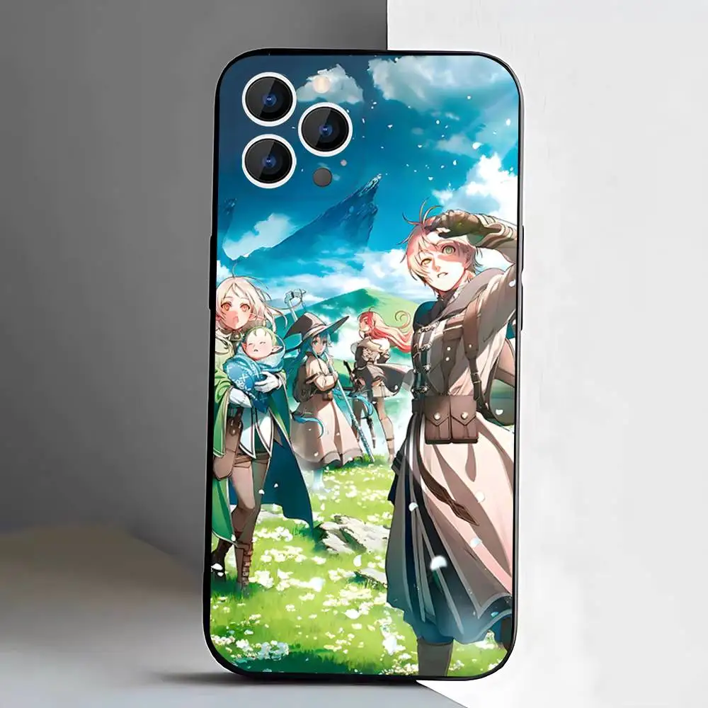 حافظة هاتف Mushoku Tensei التناسخ العاطلين عن العمل لهاتف iPhone 17,16,15,14,13,12,11,Pro,XS,Max,XR,Plus,E,SE4,غطاء ناعم أسود صغير #3