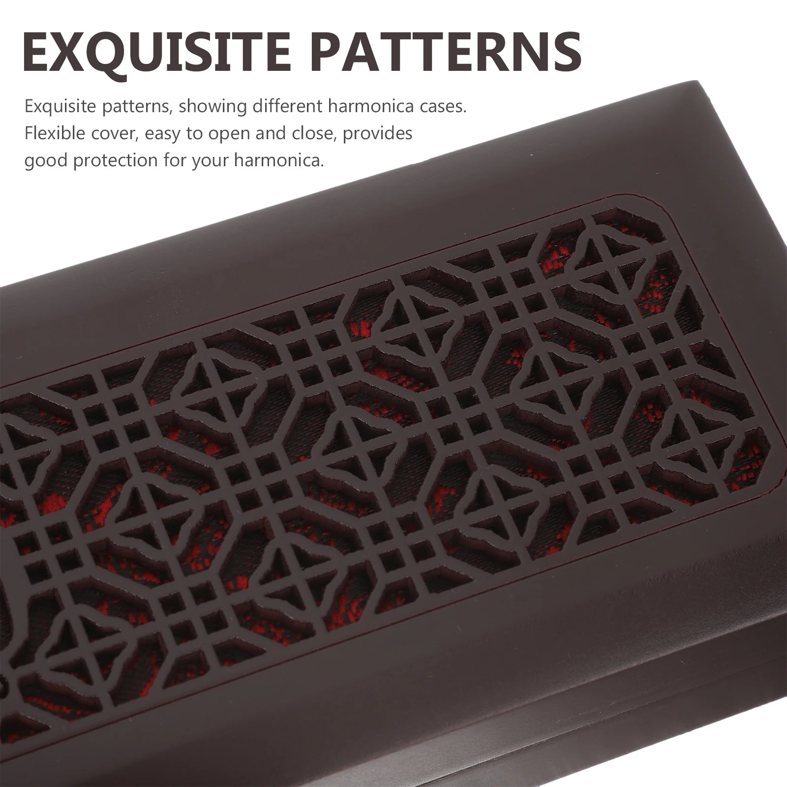 

Harmonica Accessory Case Display for Multiple Harmonicas Pouch Protector Carrying Cover