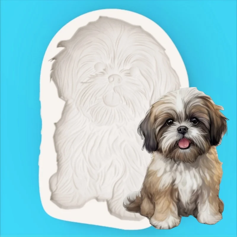 Westie Dog-Shaped Silicone Mold, a Must-Have Mold for Making Chocolate Fondant Desserts with a Pet-Themed Party Theme