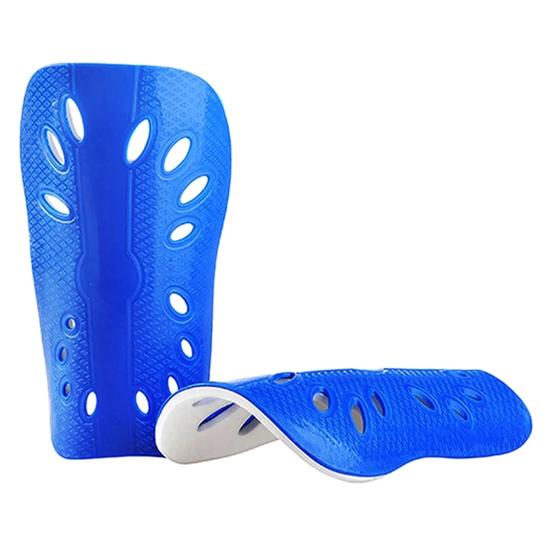 Plastic Futebol Shin Pads para crianças e adultos, guarda futebol, protetor de perna, engrenagem protetora, respirável Shin Guard, 1 par