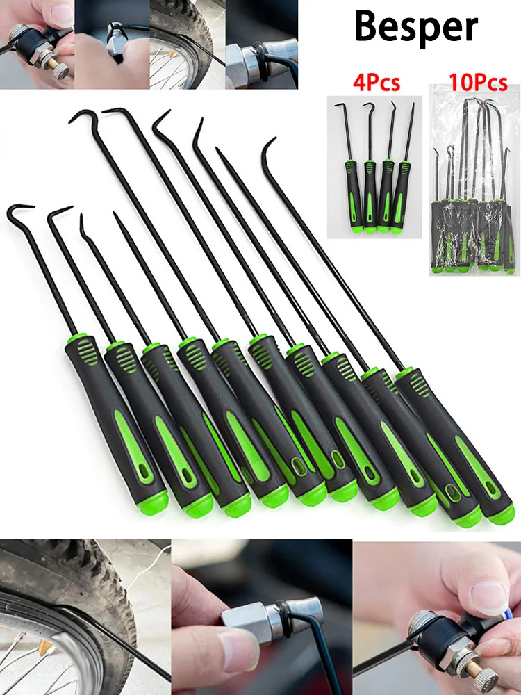 10/4 Stuks Precisie Pick en Hook Set, Auto Auto Oliekeerringen/O-Ring Afdichting Pakking Pick Mini Precisie Haken Professionele Puller Remover - afbeelding 2