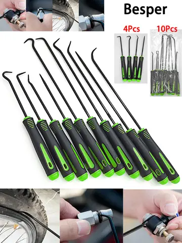 10/4Pcs Precision Pick and Hook Set, Car Auto Oil Seal/O-Ring Seal Gasket Pick Mini Precision Hooks Professional Puller Remover