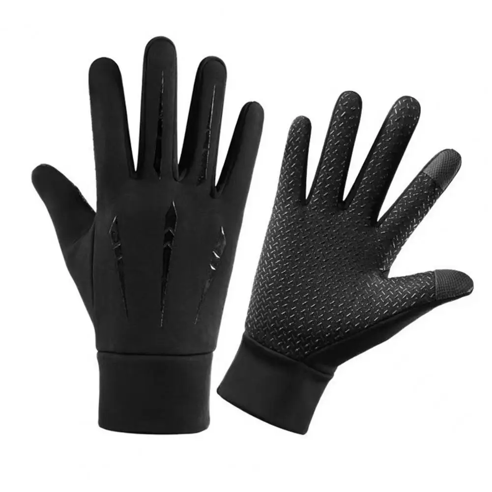 Warm Polyester Gloves Touch Screen Gloves Winter Riding Gloves with Touch Screen Velvet Lined Warm Non-slip Autumn for Men