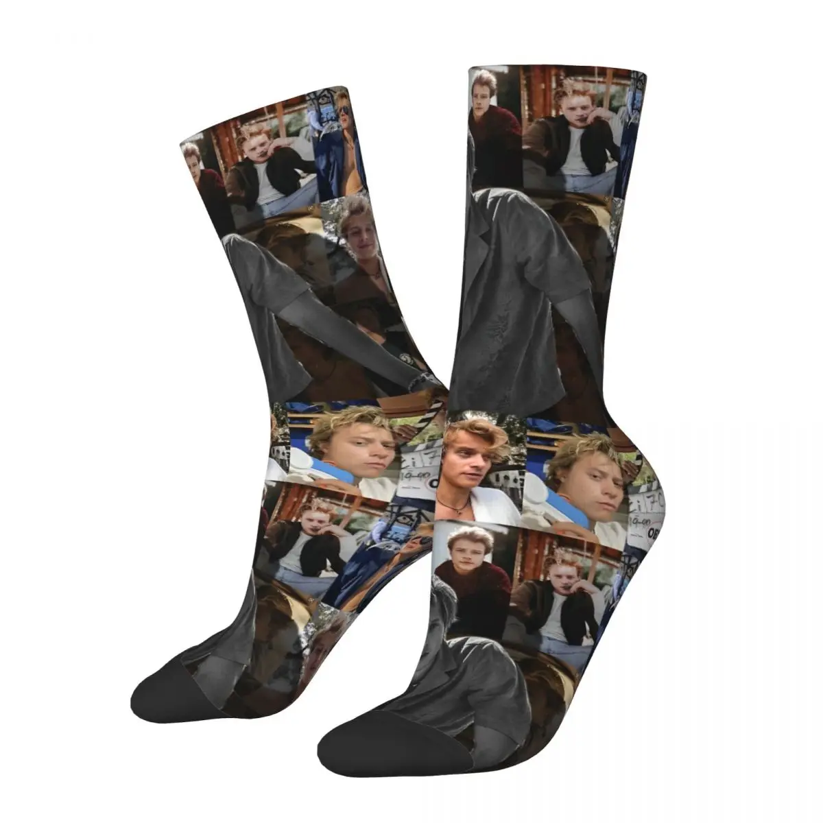 

Hip-hop Rudy Pankow Actor Basketball Socks Polyester Crew Socks for Women Men Sweat Absorbing