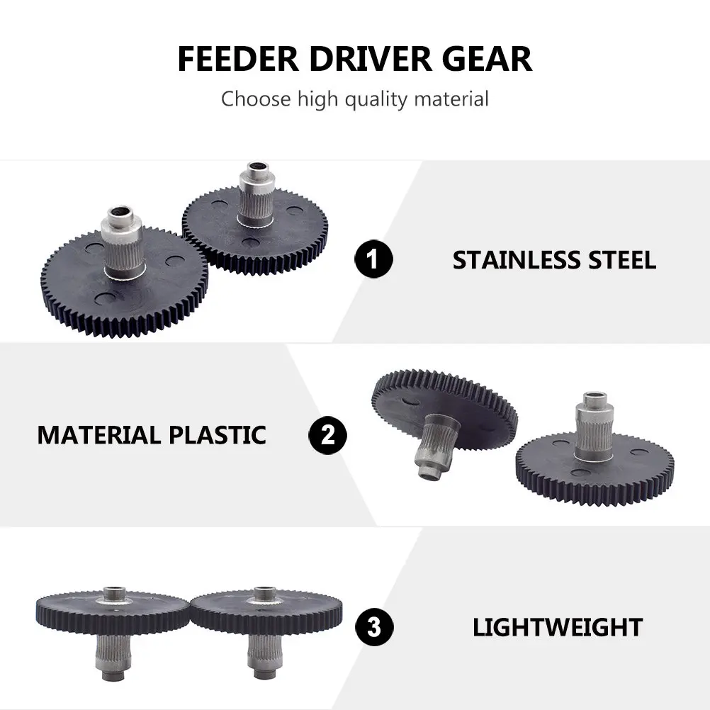

2Pcs 3D Printer Extruder Gear High Quality 66 Tooth Extruder Feeder Gear Efficient Filament Feeding 3D Printer Parts