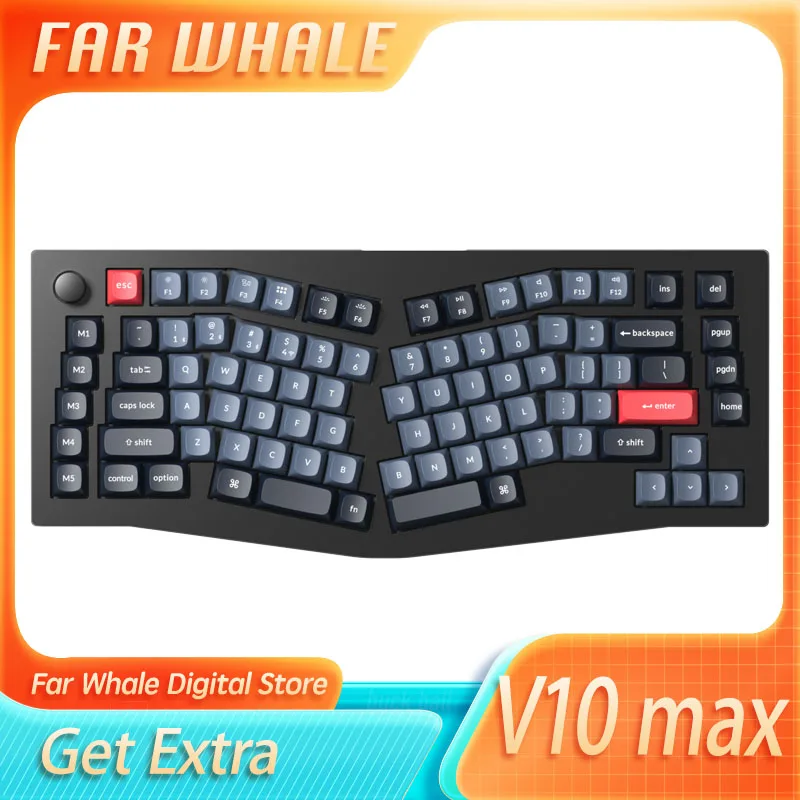 

V10max Keyboard Qmk/Via Wireless Three-Mode Keyboards Custom Gasket Hot Swap Rgb Keyboards For Mac/Win Desktop Computer Gifts