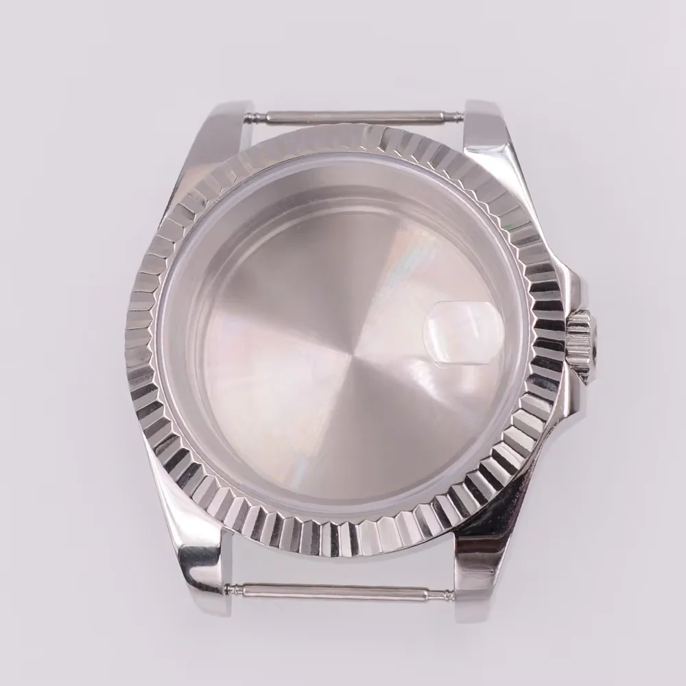 

40MM Watch Case Sapphire Glass Fit NH34 NH35 NH36 PT5000 ETA2824 ST2130 Movement silver