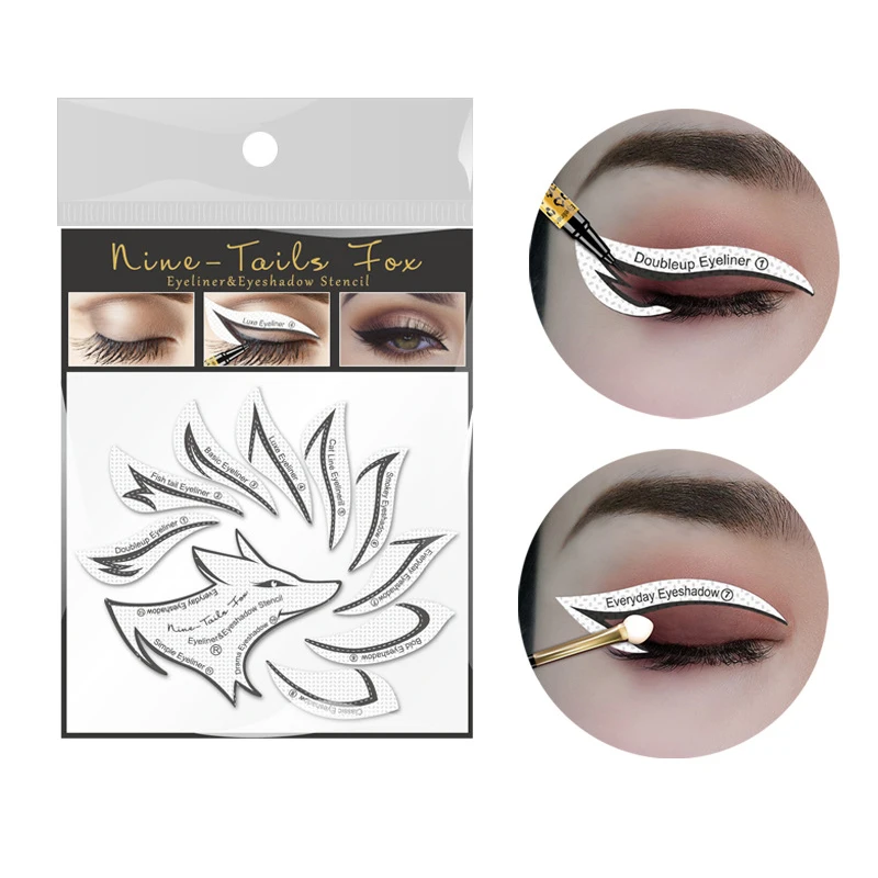 1 Sheets Eye Makeup Stencils Eyeliner Template Shaping Tools Eyebrows Eye Shadow Makeup Template Tool Styling Drawing Guide