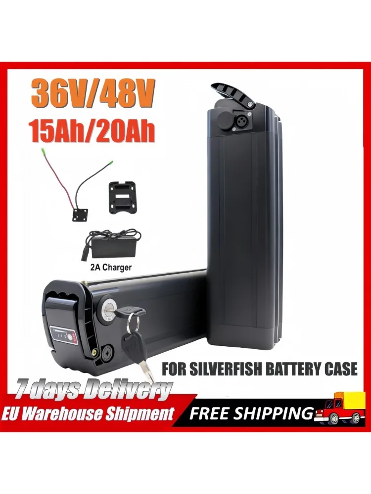 Höhere Qualität 48V 20Ah 15Ah Silverfish Lithium-Ionen Hochleistungs 250W 500W 750W 1000W 36V 20Ah 15Ah 18650 Akkupack+Ladegerät