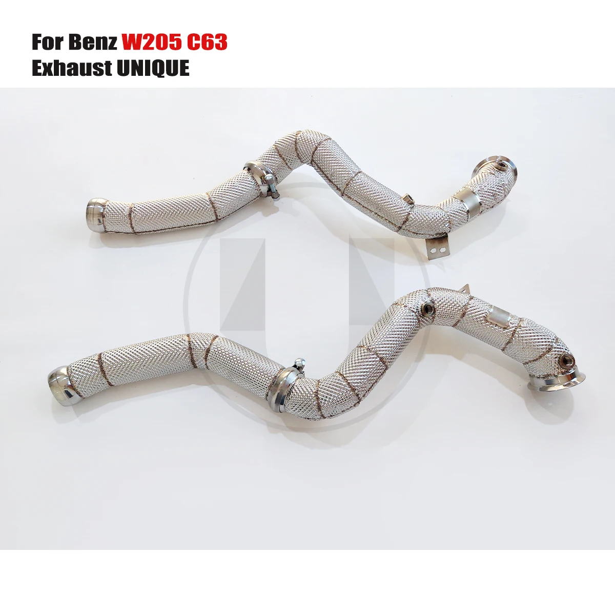 

UNIQUE Designs 2015-2019 Benz w205 c63 4.0T Stainless Steel Straight-through exhaust downpipe exhaust pipe with insulator