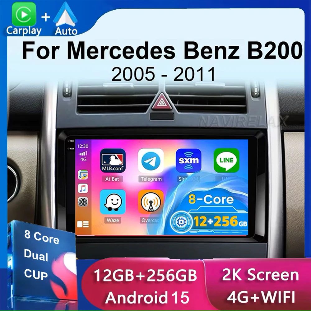 

Автомобильный радиоприемник Android 15, мультимедийный плеер для Mercedes Benz B200 A B Class W169 W245 Viano Vito W639 Sprinter W906, стереоприемник