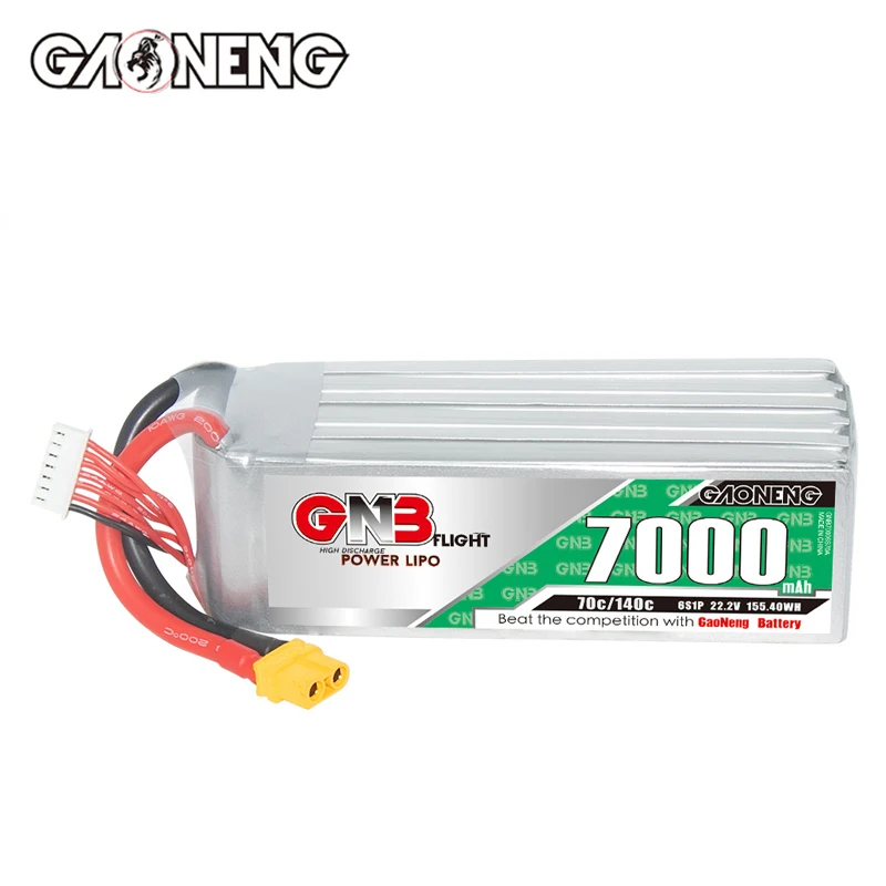 

GNB 6S 22.2V 5500/7000/7200/8500/11000/13500mAh 70C Lipo Battery With XT60 XT90 XT90S Plug for FPV Drone Helicopter Airplane
