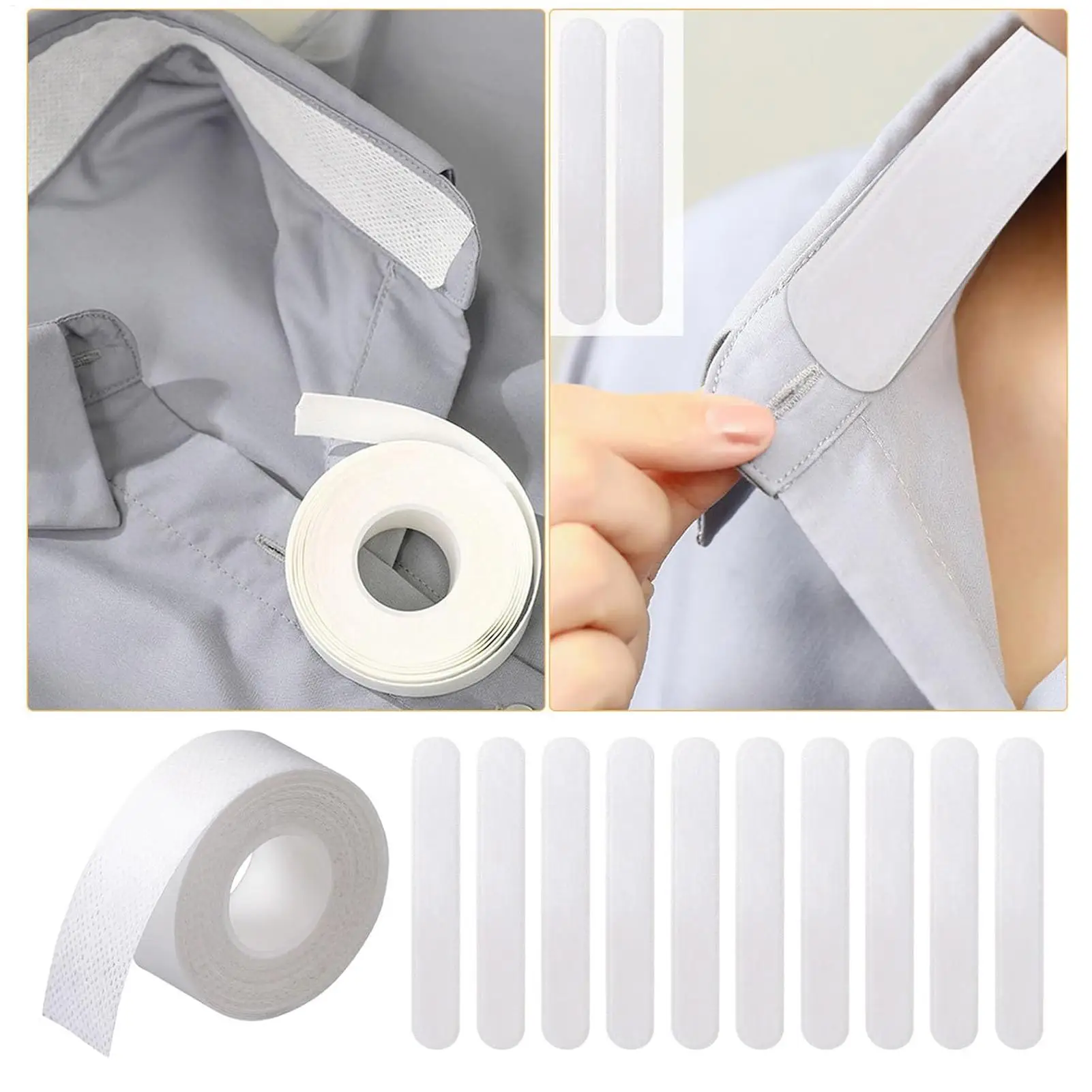 Protège-col de chemise anti-transpiration – Patchs absorbants pour col de chemise, idéaux pour les tenues décontractées, formelles, les fêtes, l'université et les voyages en extérieur