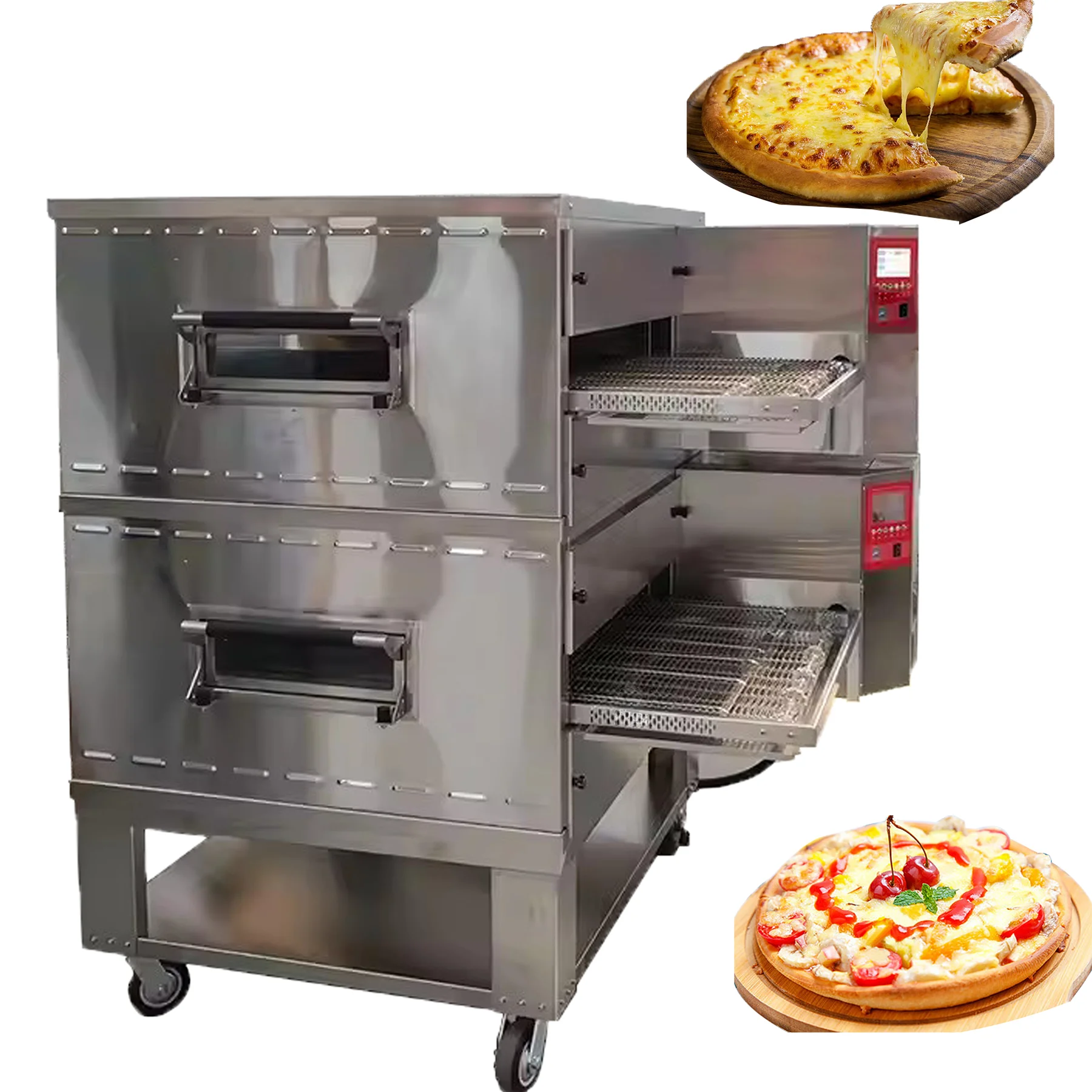 Automatic pizza tunnel oven pizza baking oven 32 inch gas electric impingement single or double conveyor belt pizza oven