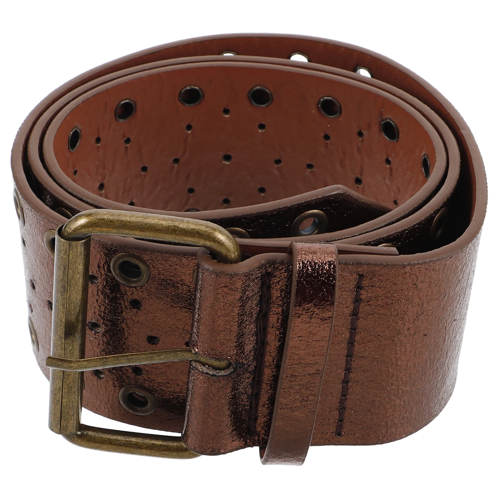 

Western Style Wide Waist Pu Material Vintage Studded Cowboy Men Women Hollow Design Fashion Accessory Party Halloween Wear Mens