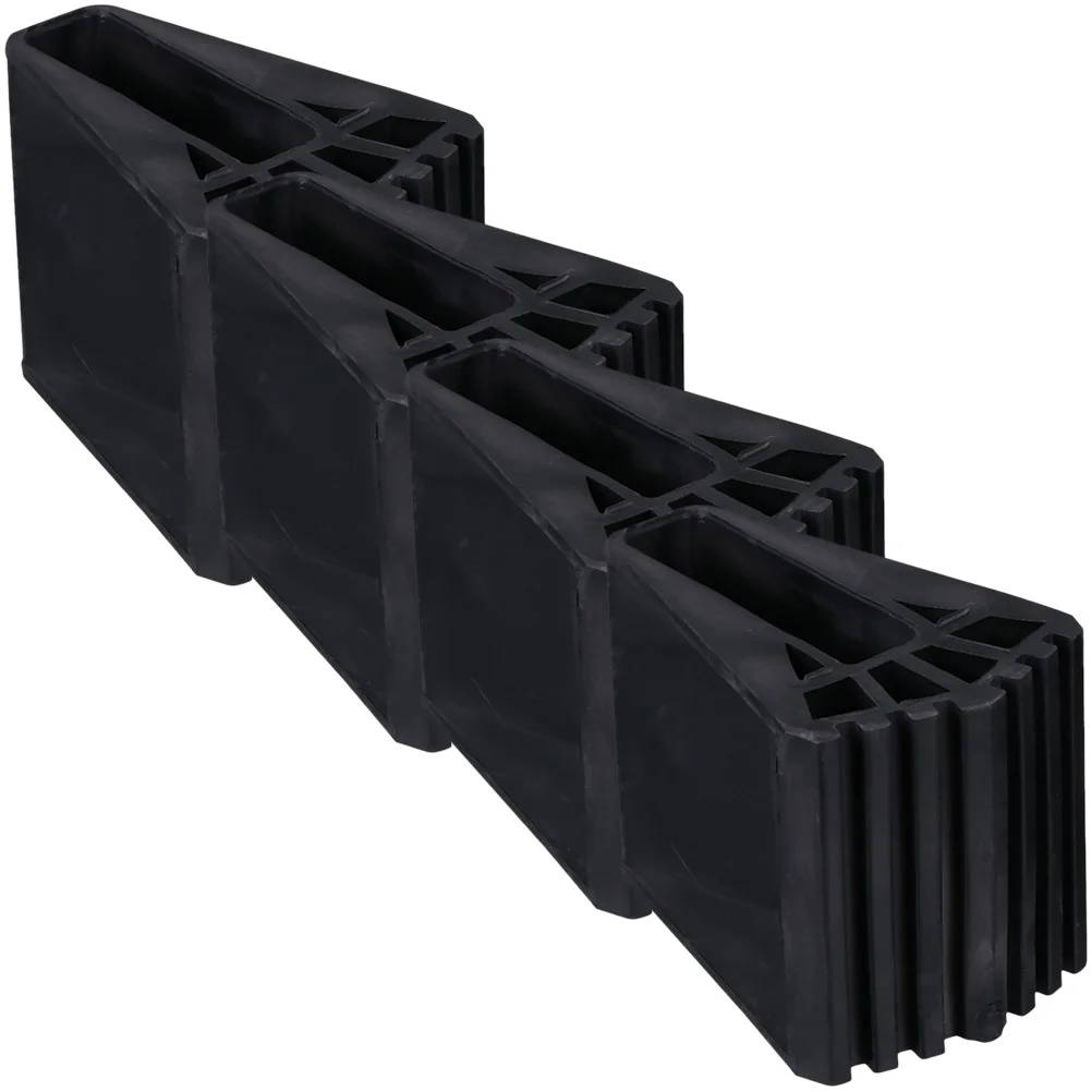 

4 Pcs Non Slip Feet Pads Rubber Material Lightweight Trapezoidal Design Durable Replaceable Safe Use Step Ladder Stabilizer