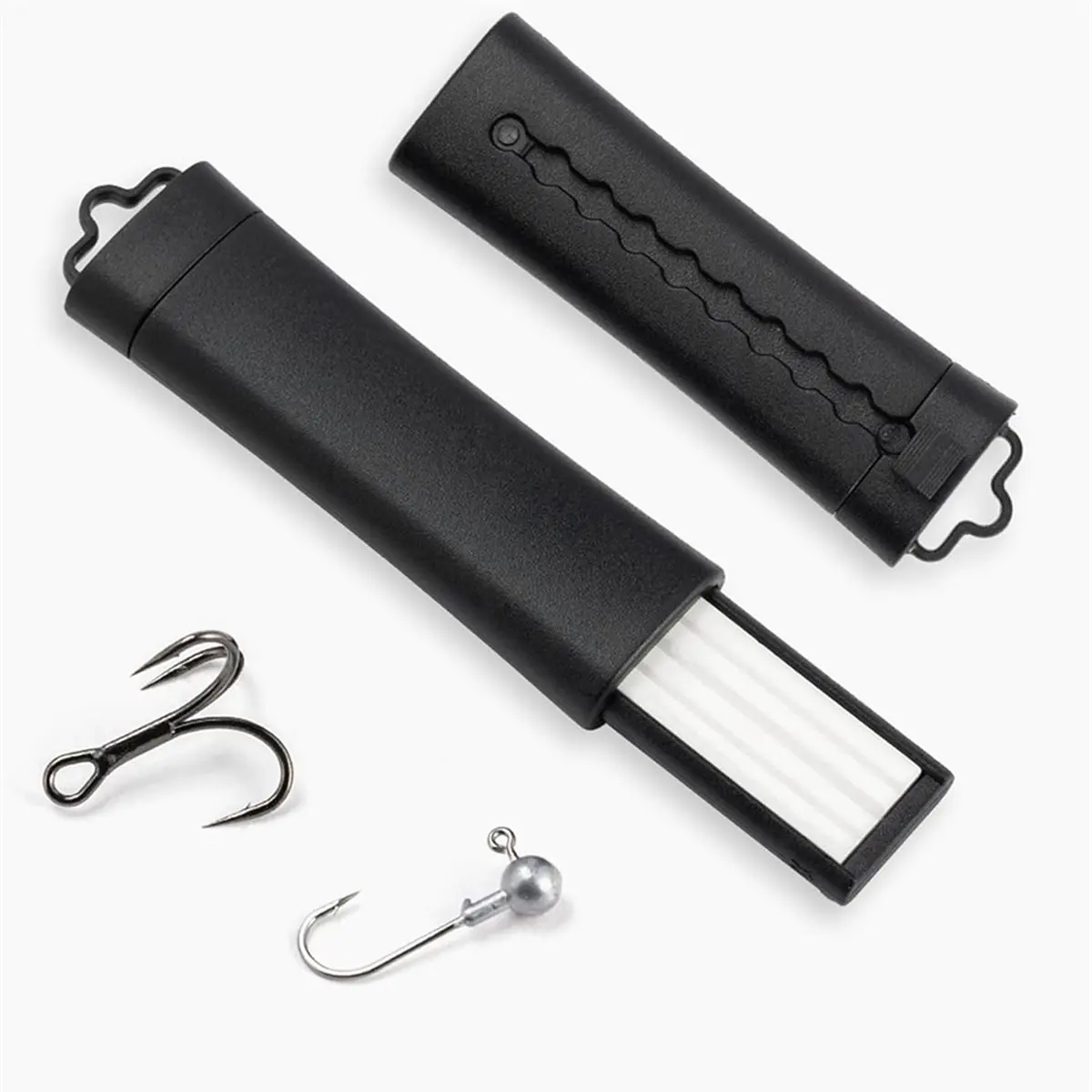 Afiador de anzol de pesca - Ferramenta de cerâmica compacta para maior eficiência do gancho, cabe facilmente na caixa de equipamento