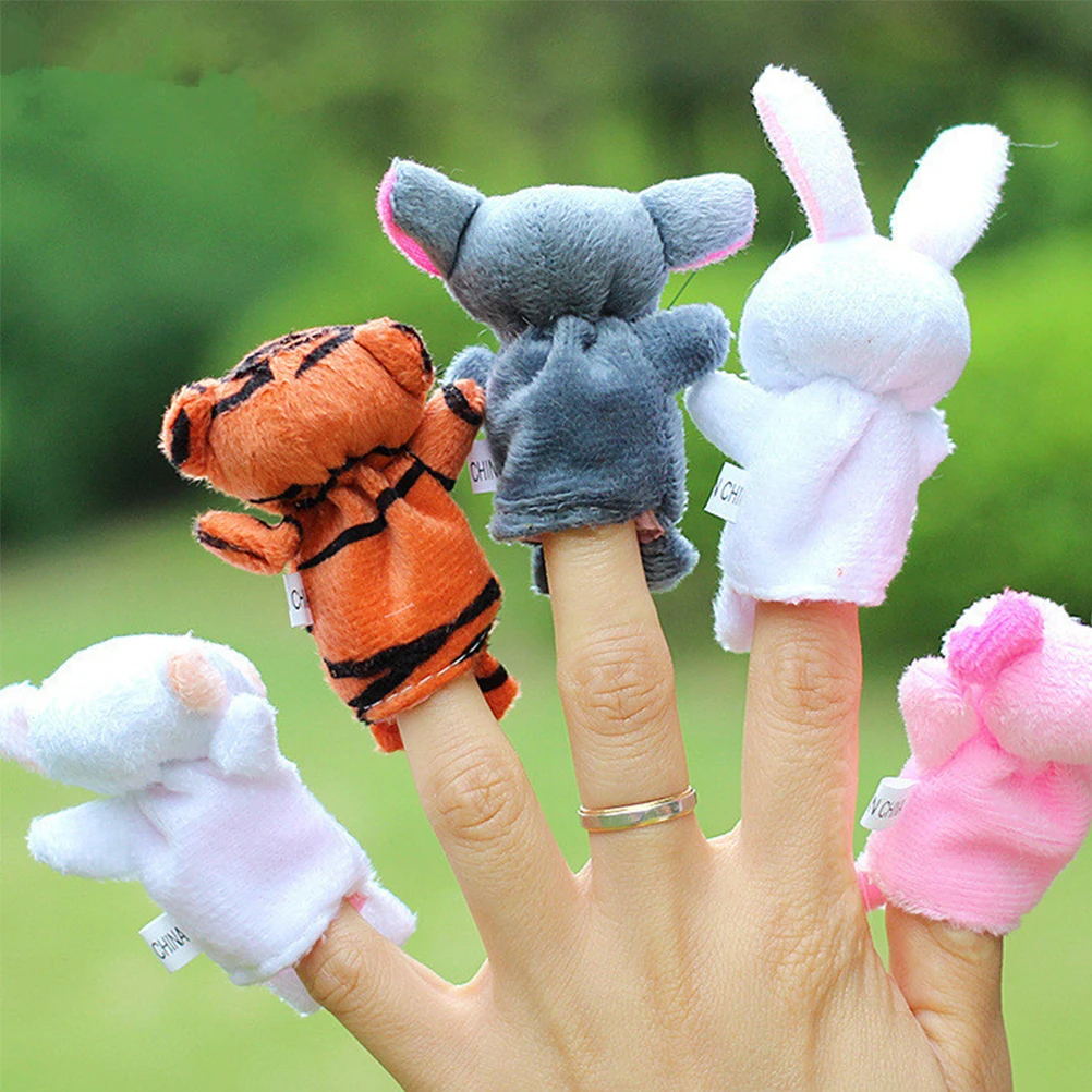 

12pcs Zodiac Finger Puppets Cloth Animal Wear-Resistant Kids Storytelling Family Time Adorable Educational Colorful Creative