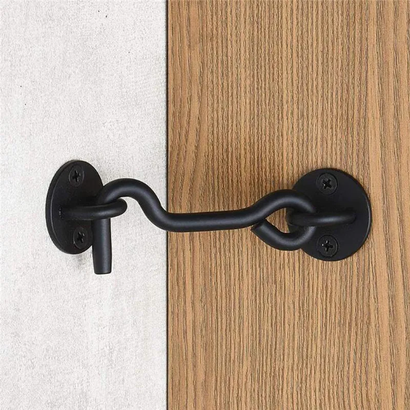 Solid Vintage Door And Window Hook Stainless Steel Cabinet Door And Window Buckle Lock Shed Gate Door Catch Silent Holder