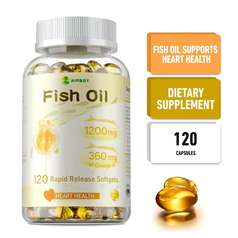 

Fish Oil - Rich in EPA+DHA, Supports Joint, Brain and Eye Health, Enhances Immune Function, and Antioxidant