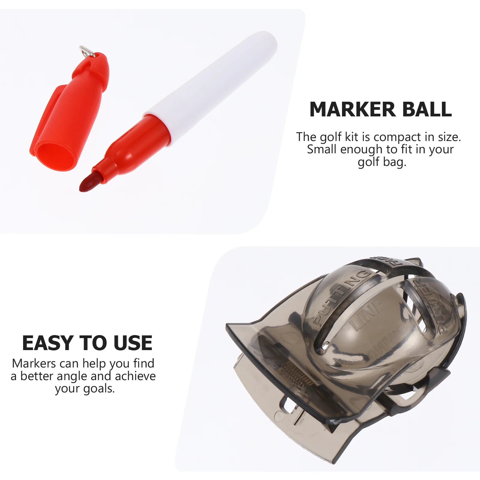 

1Set Golfs Line Drawer Simple Practical Design Durable Lightweight Portable for Straight Neat Lines on Golf Balls