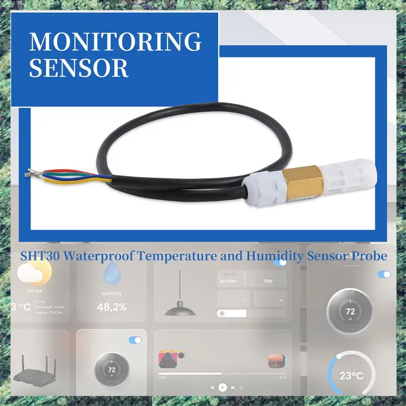 SCLS SHT30 Водонепроницаемый датчик температуры и влажности Цифровой датчик температуры и влажности для мониторинга окружающей среды