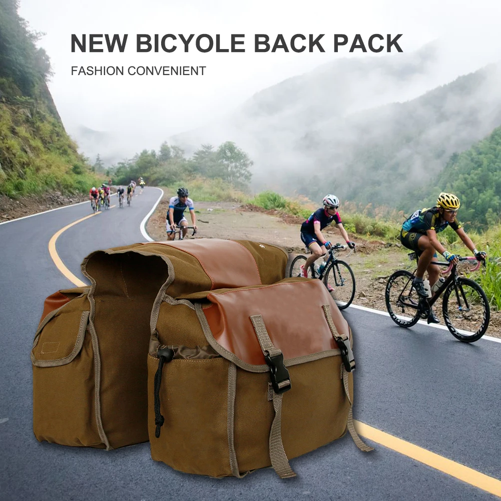 

New Upgrade Touring Motorbike Saddle Bag Motorcycle Canvas Waterproof Panniers Box Side Tools Bag Can applies Mountain bike