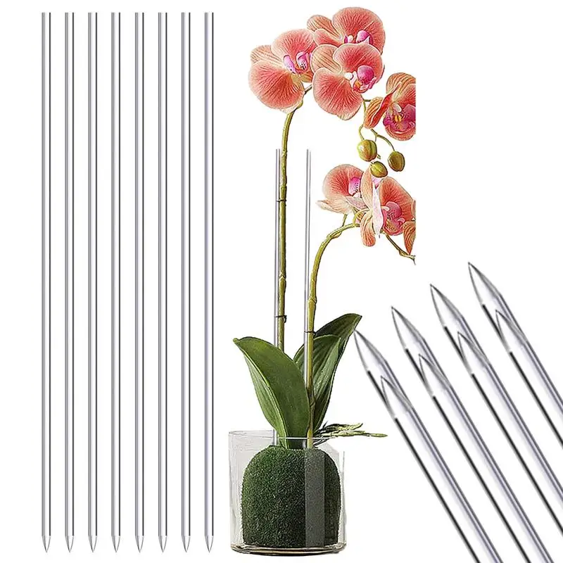 

Plant Support Stakes Clear Orchid Sticks Acrylic Vine Support Holders Gardening Tools Plant Stakes For Flowers Potted Plants