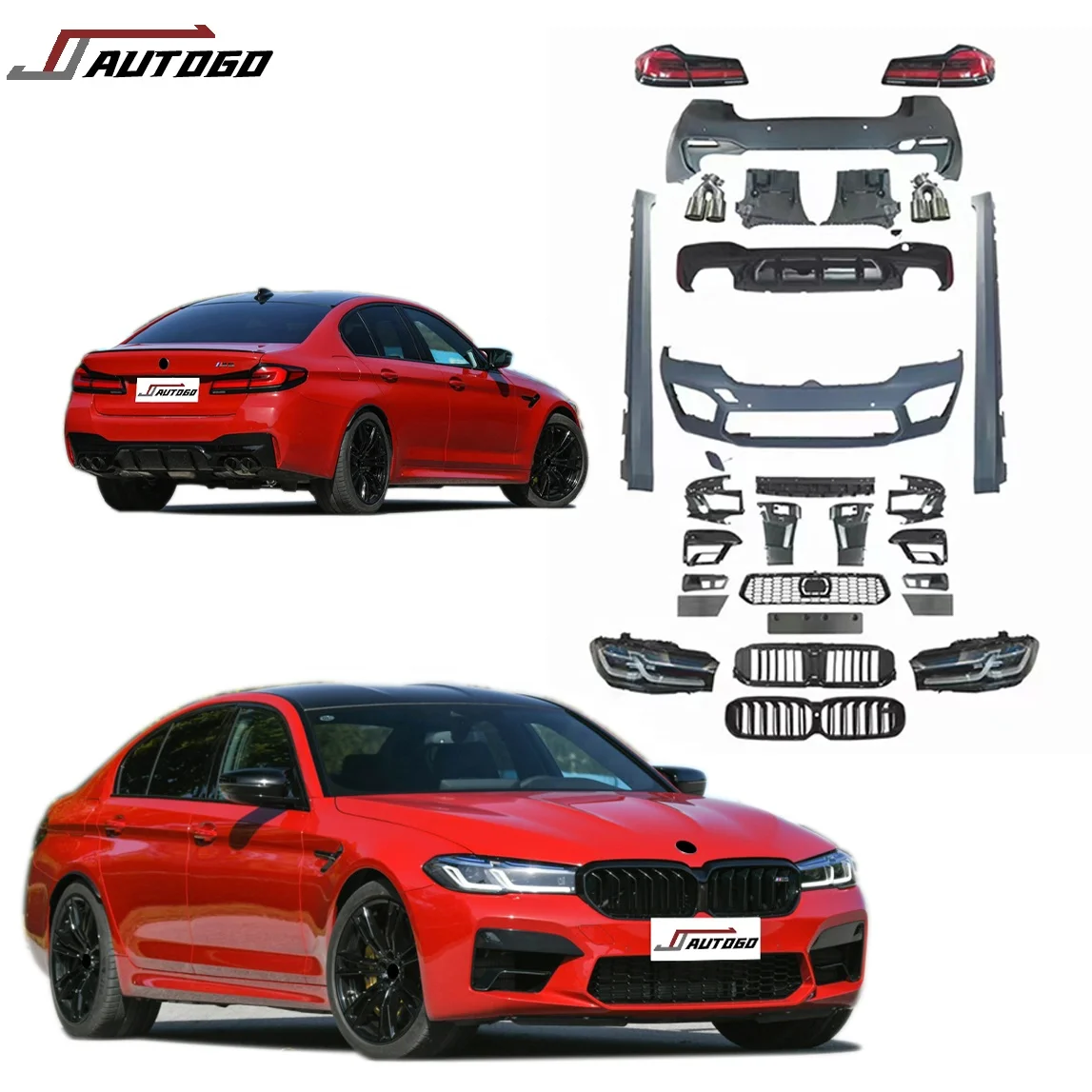 

Body Kits For BMW 5 Series G30 2018 2019 2020 Change To Sport New M5 Front+Rear Bumper Grille Side Skirt Headlight Taillight