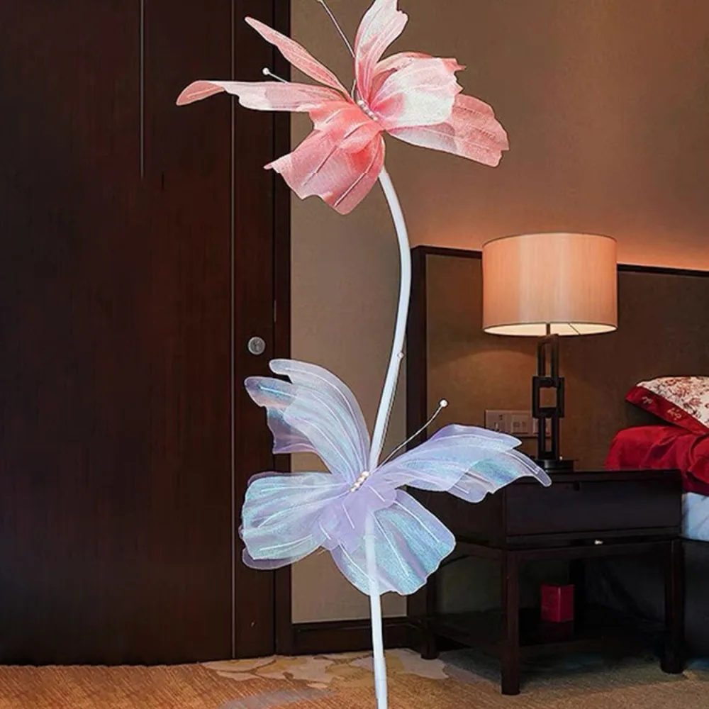 Silk Artificial Butterfly Flowers Colorful 30cm Flower Head Background Fake Flowers Artificial Flowers Photography Props Garden