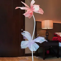 Silk Artificial Butterfly Flowers Colorful 30cm Flower Head Background Fake Flowers Artificial Flowers Photography Props Garden