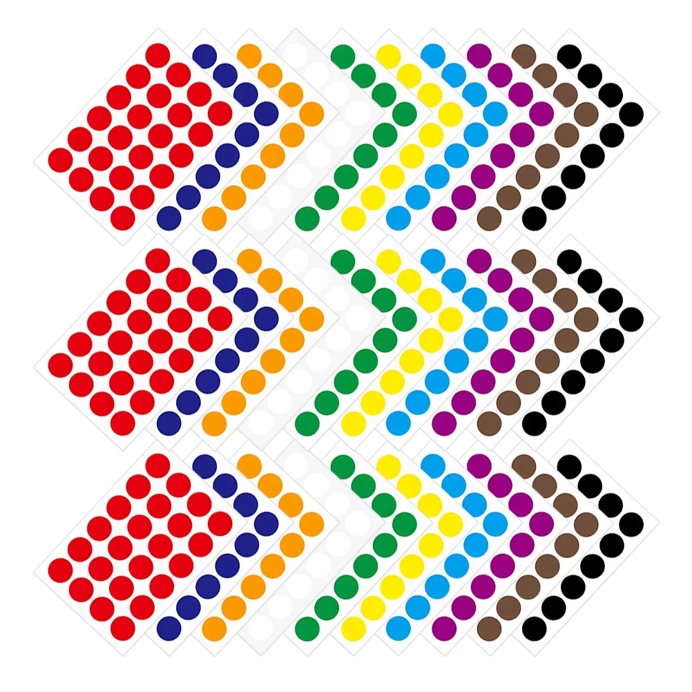 

50 Sheets 19mm Colorful Dot Stickers Round Self Adhesive Labels for ganization Classroom Home Storage Seasonings