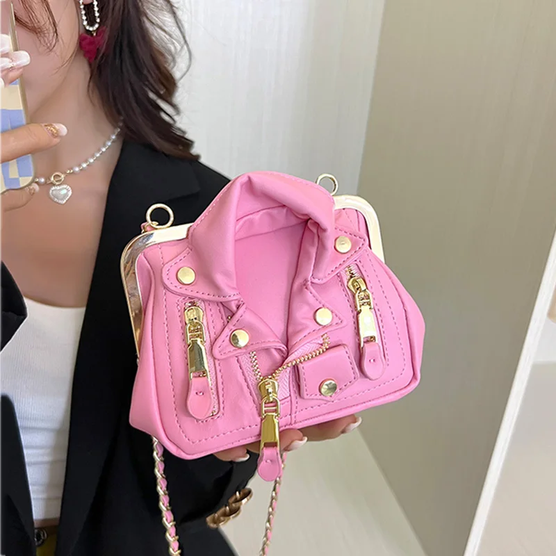 Fashion Jacket Design Crossbody Bag Rivet Clothes Shape Women Handbag Purse Brand Designer Lady Shoulder Bags Luxury Women\'s Bag