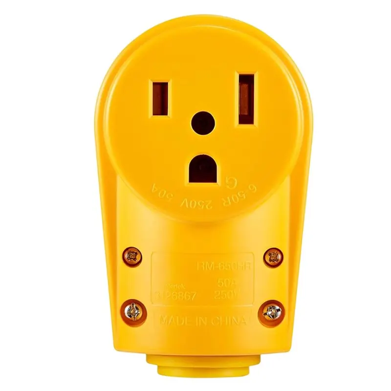 

ABKU-NEMA 6-50R Receptacle 50 Amp 250V 3-Prong Welder Female Plug, Heavy Duty,Easy Unplug Design,Yellow Plug US Plug
