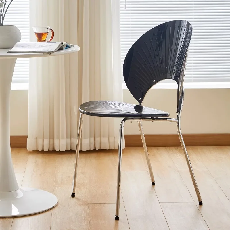 dining chair home leisure Internet celebrity transparent dining table chair simple homestay hotel shell chair ins back chair