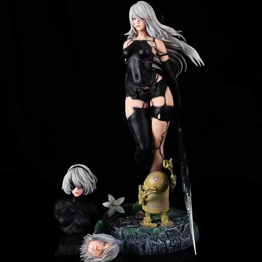 Neil Mechanical Era A2 Miss Sister Three Headed Carved Half Statue Battle Damaged Anime Handmade Model Wholesale