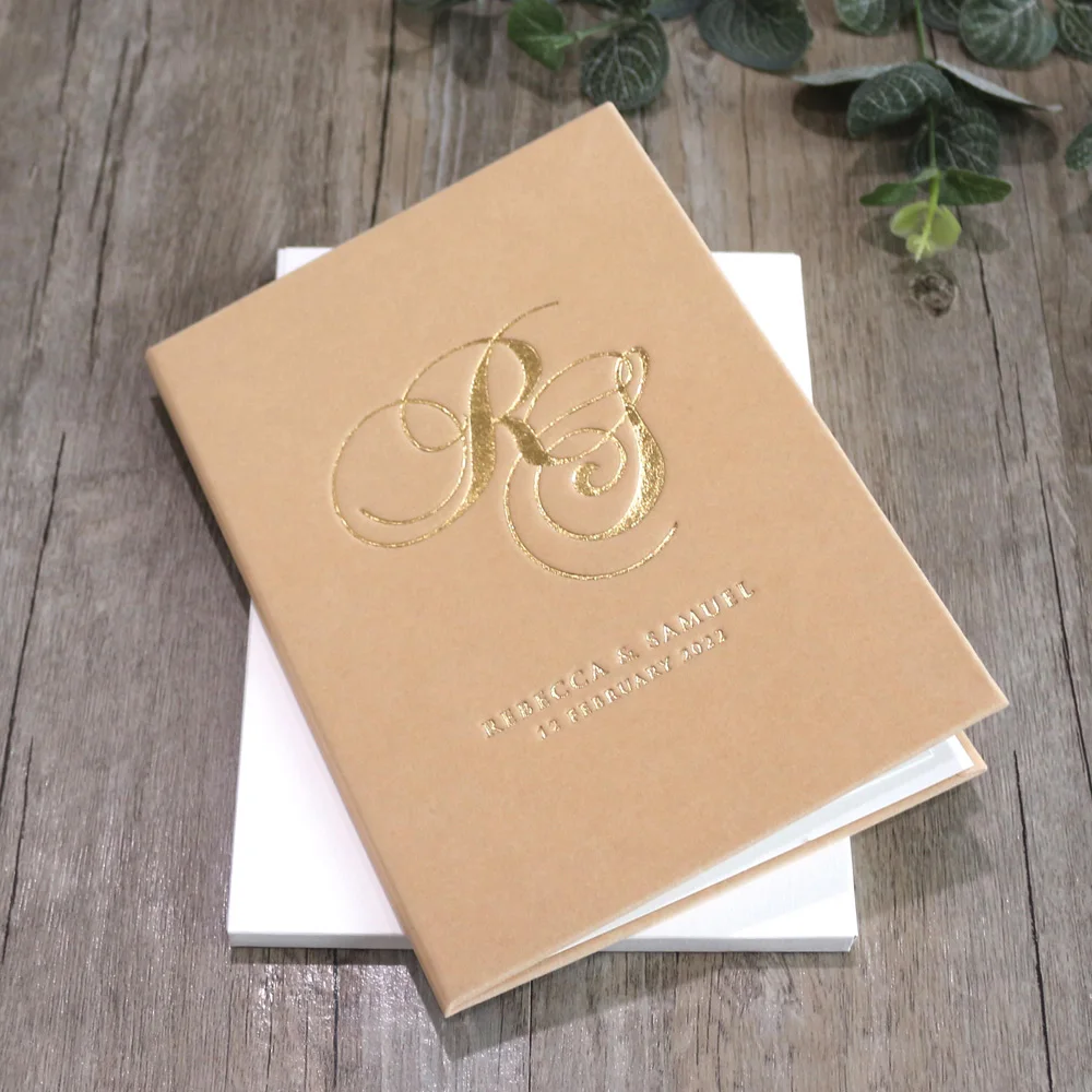 100Pcs Personalized Luxury Wedding Card One Color Foiling Velvet Hardcover Party Invitation With 3D Envelope RSVP Cards