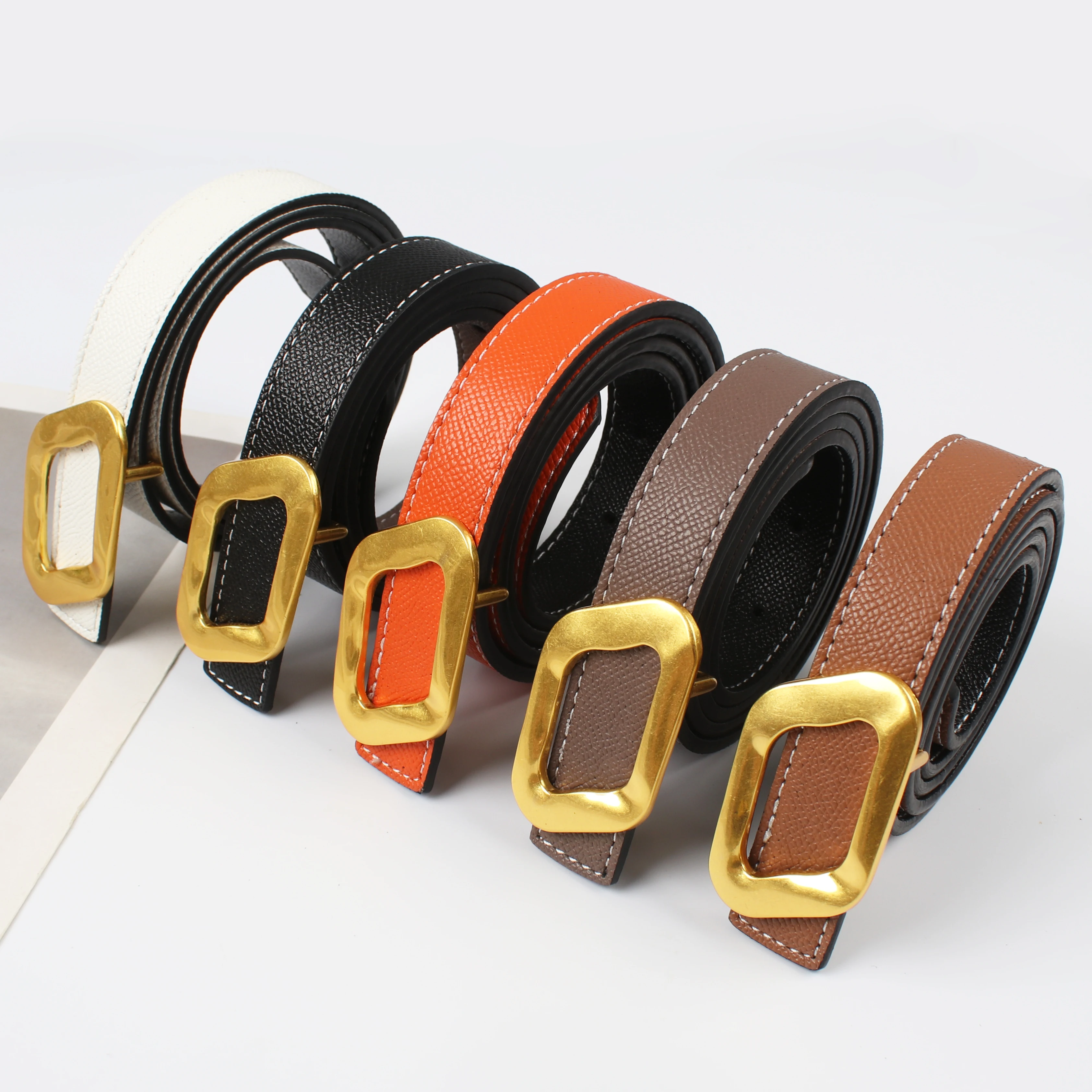 Women's Reversible Use Belt Women's Embellishment Ins Fashion Jeans Wild Student Trend Luxury Design High Quality Brand