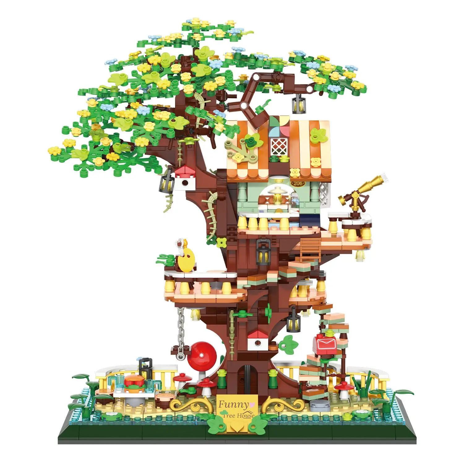 1130 pezzi divertenti giocattoli da costruzione per casa sull'albero, ideali per regali di festa per bambini e ragazze per adulti, Natale fai da te e decorazioni per la casa