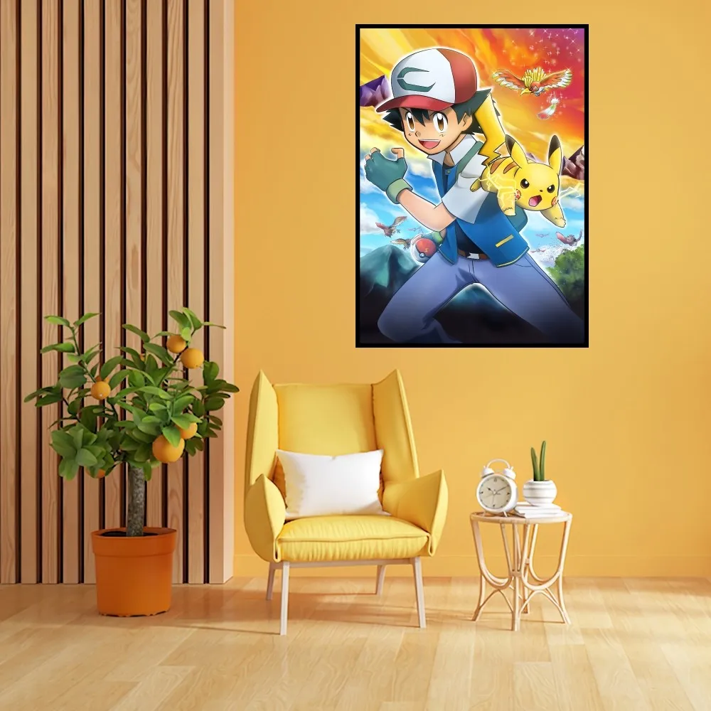 Japanese Anime Peripherals Pokemon Poster Prints Wall Painting Bedroom Living Room Decoration Office Home