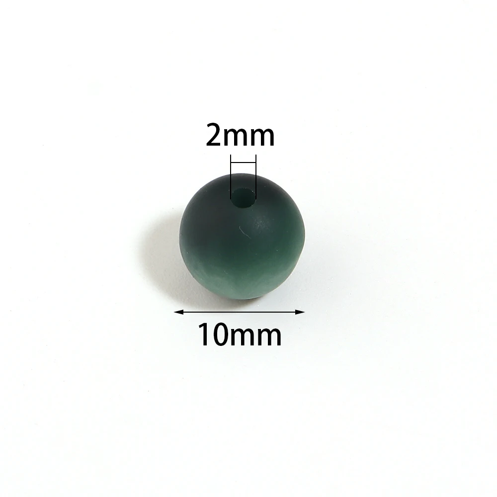 20 Stück/Los 10mm Matte Katzenaugen-Harzperlen, bunte runde lose Spacer-Perlen für Schmuckherstellung, DIY-Armband- und Halskettenzubehör – Detail 1